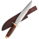 Marbles Stacked Leather Bowie Knife 9" satin finish stainless clip point blade Stacked leather handle MR577 HHH-SEP-1
