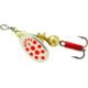 Mepps Aglia In-Line Spinner 1/12 oz Plain Treble Hook Silver & Red Dot Blade B0 SRD