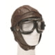 MIL-TEC Leather Aviation Helmet Brown Small