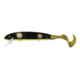 Musky Mania Squirrely Jake Fishing Plug w/ Live Action Tail 9in 1 1/8 oz Black Perch Stripe