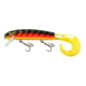 Musky Mania Squirrely Jake Fishing Plug w/ Live Action Tail 9in 1 1/8 oz Fire Belly Stripe