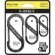 Nite Ize S-Biner Versatile Carry Biners - 3 Pack Black