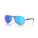 Oakley OO4079 Feedback Sunglasses - Women's Polished Chrome Frame Prizm Sapphire Polarized Lenses