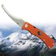 Outdoor Edge Cutlery Zip-Pro Folding Guthook/Zipper Blade Blaze Orange Handle w/ Nylon Belt Sheath
