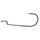 Owner Hooks All Purpose Worm Hook Needle Point Round Bend 1X Strong Black Chrome Size 1/0 5 Per Pack