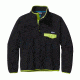Patagonia Lightweight Synchilla Snap-T Pullover - Mens-Black/Peppergrass Green-Medium