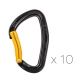 Petzl Djinn Steel Carabiners 10 Pack M60APS