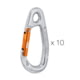 Petzl Tiptop Steel Carabiners 10 Pack