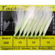 R&R Tackle R&R 8 Stainless Steel Size 15 Grn Glow Heads Glow Fish Skin White