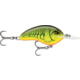 Rapala OG Deep Tiny 07 5/16 oz 7' Depth Two #5 Treble Hooks Chartreuse Rootbeer Crawdad