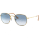 Ray-Ban Hexagonal Legend Gold RB3548 Sunglasses, Arista, Clear Gradient Blue, 51, RB3548-001-3F-51