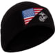 Rothco USMC Eagle Globe and Anchor/US Flag Deluxe Fine Knit Watch Cap Black