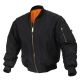 Open Box Dealer Demo Rothco Enhanced Nylon MA-1 Flight Jacket - Mens Black 2XL k-2XL