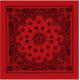 Rothco Large Trainmen Bandanas 27 Inch Red/Black lack-27x27Inches