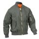 Open Box Dealer Demo Rothco Lightweight MA-1 Flight Jacket Sage Green S n-S