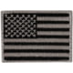 Rothco Mini US Flag Patch w/ Hook Back Black/Silver