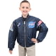 Open Box Dealer Demo Rothco NASA MA-1 Flight Jacket Kid's Blue Extra Large