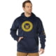 Rothco Navy Emblem Pullover Hooded Sweatshirt - Mens Navy Blue Small