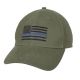 Rothco Thin Blue Line Flag Low Profile Cap Olive Drab One Size OliveDrab-OneSize
