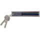 Rothco Thin Blue Line Flag Patch Keychain Polyester Zinc Alloy
