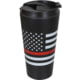 Rothco Thin Red Line Flag Travel Mug Black/White