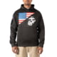 Rothco US Flag / USMC Eagle / Globe & Anchor Concealed Carry Hoodie - Mens Black Small