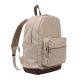 Rothco Vintage Canvas Teardrop Backpack With Leather Accents Khaki Khaki