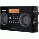 Sangean AM/FM Stereo RDS Digital Tuning, Portable Receiver, Alarm, Black PR-D5 BK