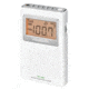 Sangean FM Stereo/AM Pocket Radio, White, Small DT-160