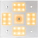 Sea-Dog Square LED Mirror Light w/On/Off Dimmer White/Blue