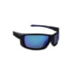 Sea Striker Castaway Sunglasses Black Frame Blue Mirror Lens Black/Blue