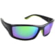 Sea Striker Rum Runner Sunglasses Black Frame Blue Mirror Lens Black/Green
