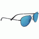 Serengeti Alghero Sunglasses, Satin Black Frame, Polarized 555nm Blue Lens, 8314