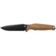 True Drop Point Blade EDC Essential Fixed Blade Knife Black/Brown