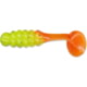 Slider Crappie Panfish Grub 18 1in Chartreuse Orange