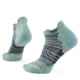 Smartwool Run Zero Cushion Stripe Low Ankle Socks - Women's Frosty Green Large