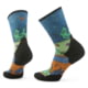 Smartwool Trail Run Targeted Cushion Mountain Print Crew Socks - Women's Twilight Blue Large