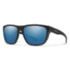 Smith Optics Barra Sunglasses Matte Black Frame ChromaPop Glass Polarized Blue Mirror Lens