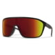 Smith Boomtown Sunglasses Matte Black Frame ChromaPop Red Mirror Lens