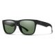 Smith Lowdown 2 Sunglasses Matte Black Frame ChromaPop Polarized Gray Green Lens