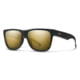 Smith Lowdown 2 Sunglasses Matte Black Gold Frame ChromaPop Polarized Black Gold Lens