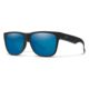Smith Lowdown 2 Sunglasses Matte Black Frame ChromaPop Polarized Blue Mirror Lens