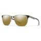 Smith Lowdown Metal Sunglasses Brushed Gunmetal Frame ChromaPop Polarized Bronze Mirror Lens
