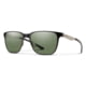 Smith Lowdown Metal Sunglasses Matte Black/Silver Frame ChromaPop Polarized Gray Green Lens