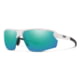 Smith Resolve Sunglasses White Frame ChromaPop Opal Mirror Lens