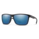 Smith Optics Riptide Sunglasses Matte Black Frame ChromaPop Glass Polarized Blue Mirror Lens