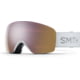 Smith Skyline Googles ChromaPop Everyday Rose Gold Mirror White Chunky Knit