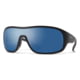 Smith Spinner Sunglasses Matte Black Frame ChromaPop Polarized Blue Mirror Lens
