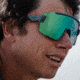 Smith Wildcat Sunglasses, Matte Cement Frame, ChromaPop Green Mirror Lens, 201516RIW99X8