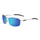 Spiderwire SPW006 Sunglasses Silver Frame Blue Mirror Grey Base Lens SPW006 SLVSMKBLU